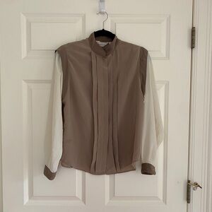 Vintage 2-tone 80s blouse. Size S-M.